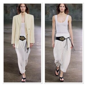 Zara Collection Linen Balloon Pants